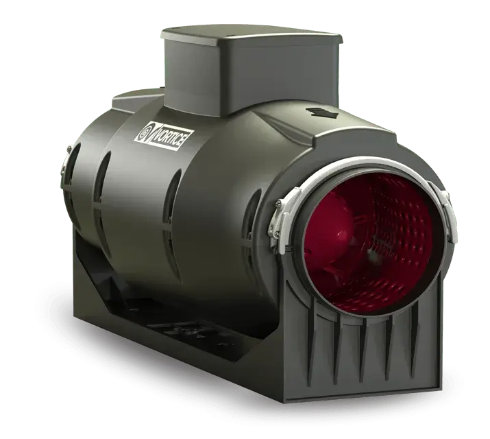 Wentylator kanałowy 125 mm izolowany akustycznie o przepływie mieszanym 320 m3/h - VORTICE Lineo 125 Quiet