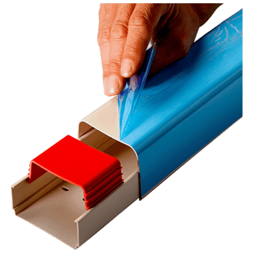 Koryto instalacyjne z folią zabezpieczającą, korytko 140mm x 2mb - Artiplastic 1412BCF-W
