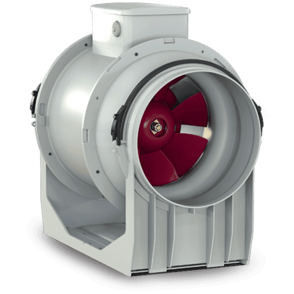 Wentylator kanałowy 235 m3/h o przepływie mieszanym 100 mm - VORTICE Lineo 100 T