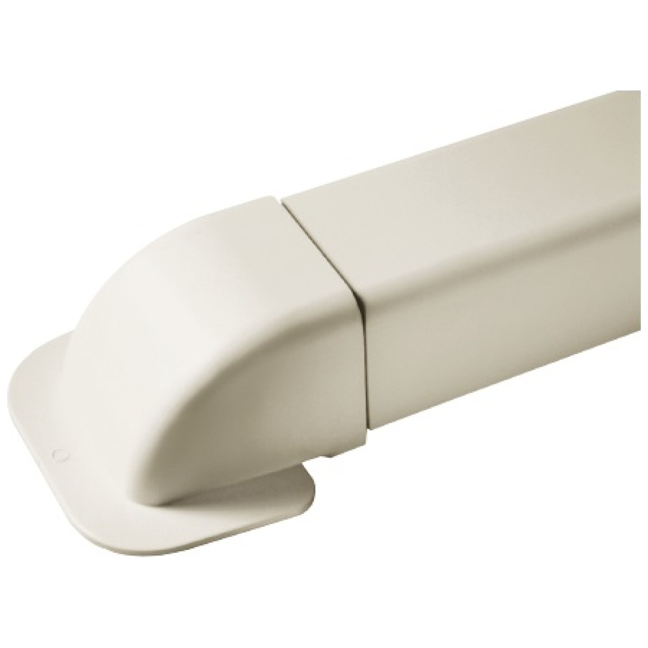 Maskownica przyścienna korytka PVC, narożnik przyścienny z rozetą 90 mm - 0909CM-W