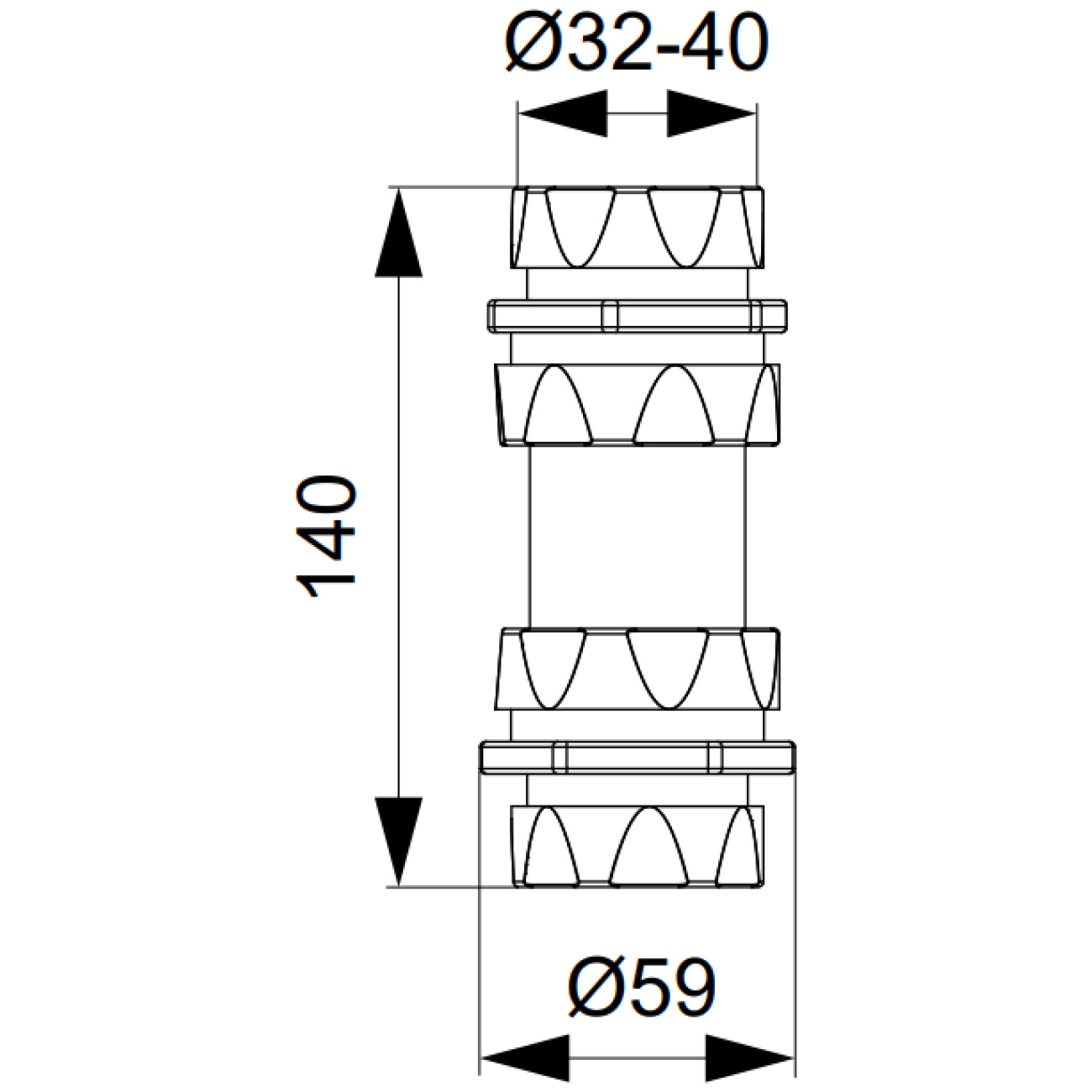 Syfon suchy z membraną do skroplin z klimatyzacji PUM ø32, ø40 - PURUS