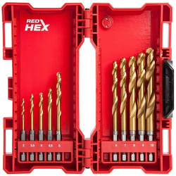 Wiertło do metalu SHOCKWAVE titanium 10 szt HSS-G Tin - MILWAUKEE 48894759