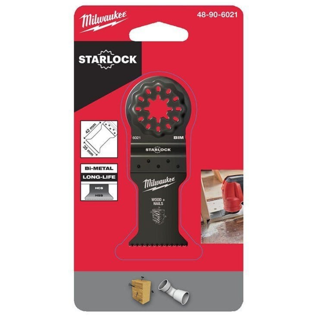 Brzeszczot bimetalowy STARLOCK do wcięcia wgłębnego 35 x 42 mm - MILWAUKEE 48906021