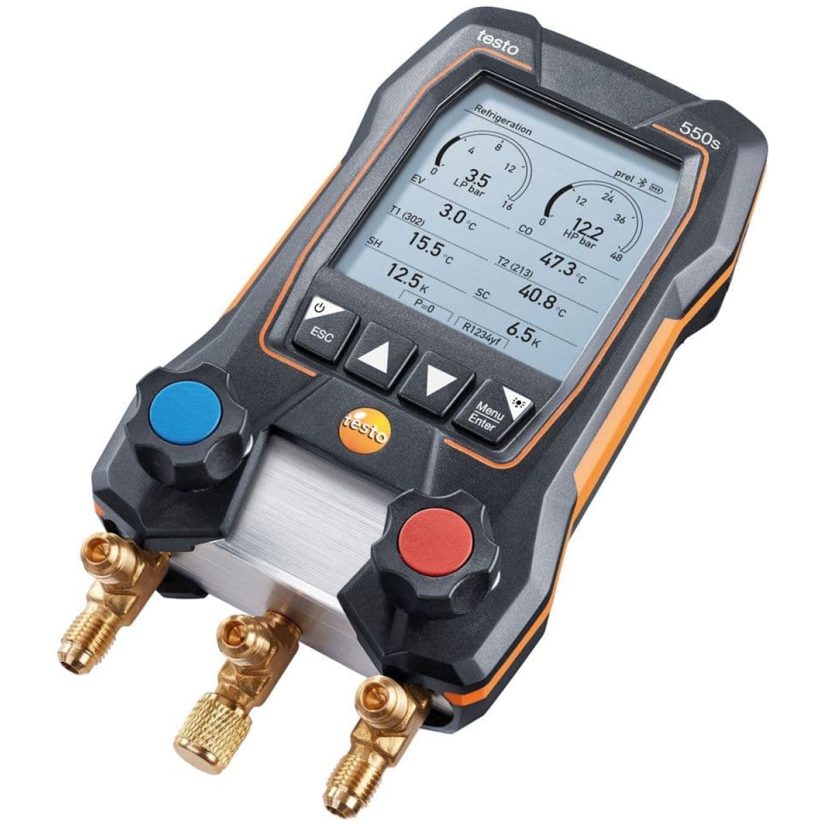 Manometr elektroniczny Testo 550s + bezprzewodowe sondy do pomiaru temperatury 115i 1526594 - TESTO