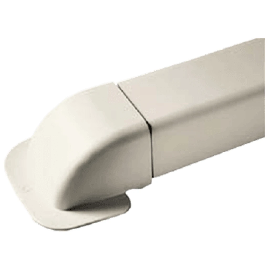 Maskownica przyścienna korytka PVC, narożnik przyścienny z rozetą 110 mm - 1209CM-W