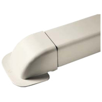 Maskownica przyścienna korytka PVC, narożnik przyścienny z rozetą 110 mm - 1209CM-W