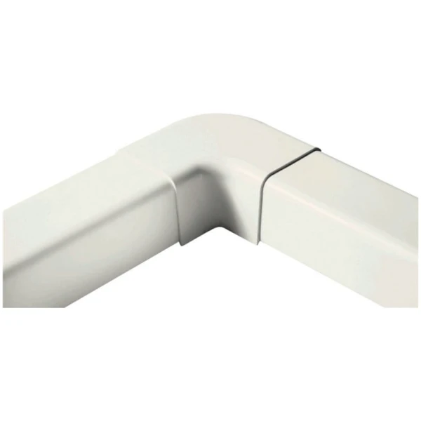 Kolano 90st. do korytka instalacyjnego PVC, kąt płaski, zakręt - 0907CP-W