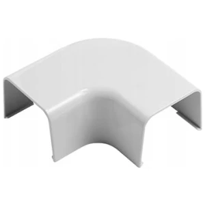 Kolano 90st. do korytka instalacyjnego PVC, kąt płaski, zakręt - 0907CP-W