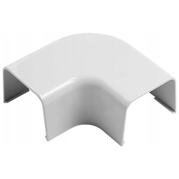 Kolano 90st. do korytka instalacyjnego PVC, kąt płaski, zakręt - 0907CP-W