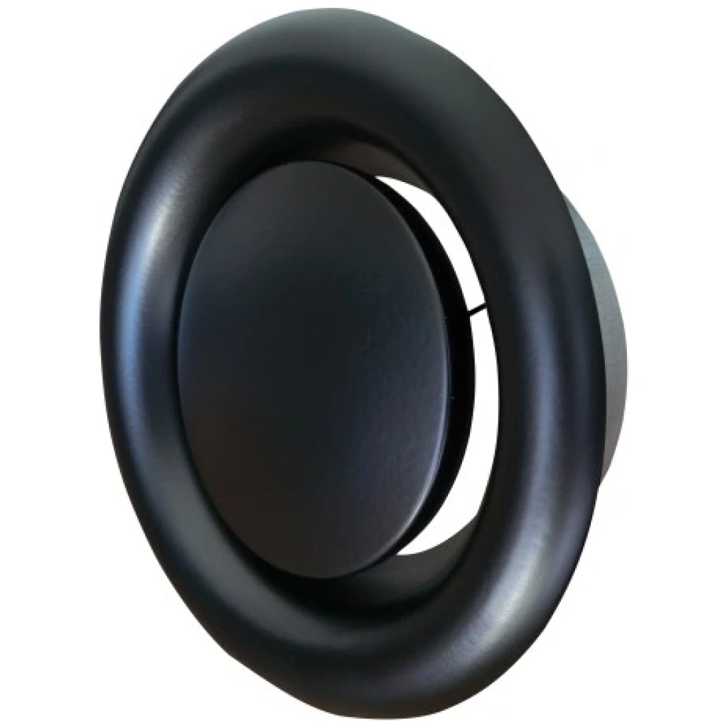 Anemostat wywiewny czarny SAV-BL 200 mm RAL 9005 + ramka montażowa - FORVENT