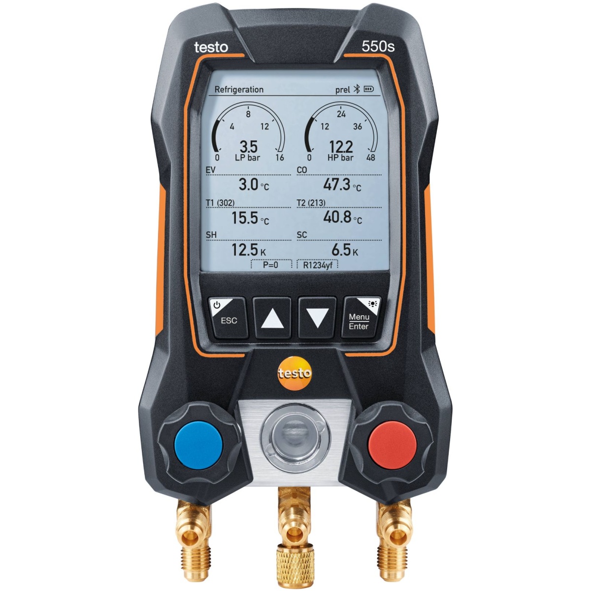 Manometr elektroniczny Testo 550s + bezprzewodowe sondy do pomiaru temperatury 115i 1526594 - TESTO