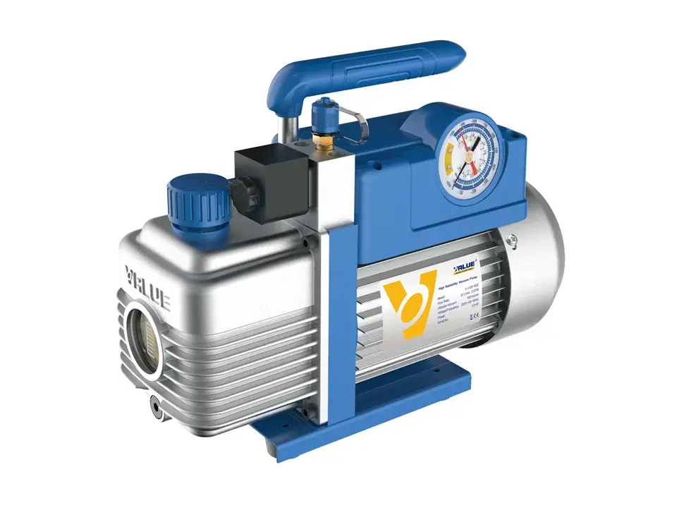Pompa próżniowa 70l / min, jednostopniowa z zaworem i wakuometrem V-i125 R32 - VALUE