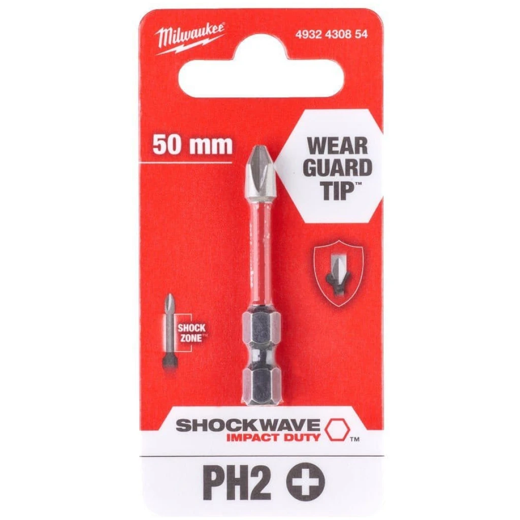 Bit udarowy SHOCKWAVE PH2 x 50 mm - MILWAUKEE 4932430854