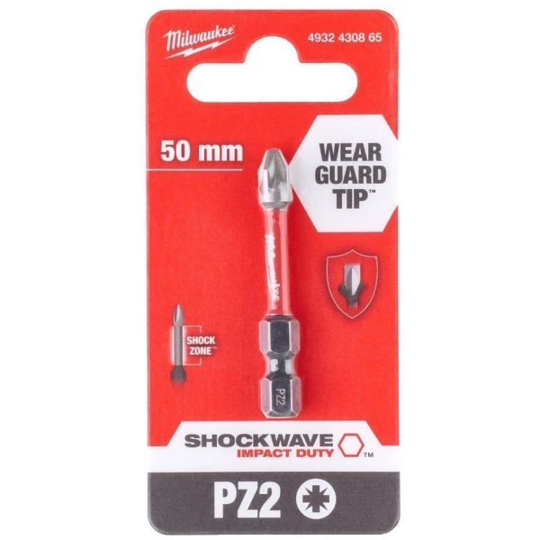 Bit udarowy SHOCKWAVE PZ2 x 50 mm - MILWAUKEE 4932430865