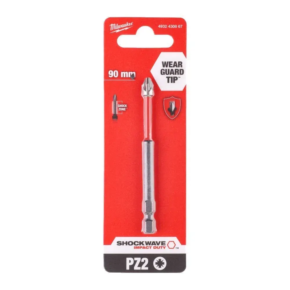 Bit udarowy SHOCKWAVE PZ2 x 90 mm - MILWAUKEE 4932430867