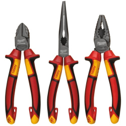 Zestaw szczypiec elektrycznych VDE szczypce + kombinerki + cęgi ( 3 szt.) 1000 V - MILWAUKEE 4932464575