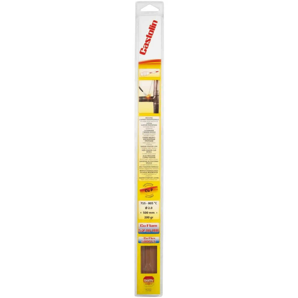 Lut CuFlam 5246 RB pałeczki lutu Cu P 2,0 mm op. 200g - CASTOLIN