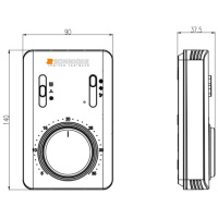 Termostat do nagrzewnic i aparatów grzewczych, panel COMFORT NEW (regulacja prędkości i termostat) - SONNIGER