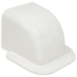 Maskownica przyścienna korytka PVC, narożnik przyścienny z rozetą 90 mm - 0909CM-W