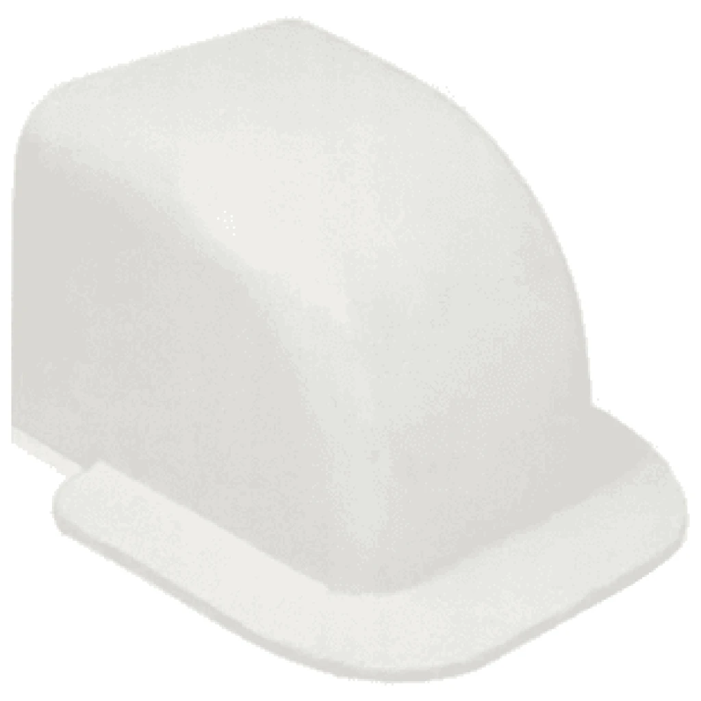 Maskownica przyścienna korytka PVC, narożnik przyścienny z rozetą 60mm - 0609CM-W