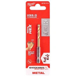 Wiertło do metalu QUAD EDGE HSS-G Tin 12 x 127 mm HEX - MILWAUKEE 48894727