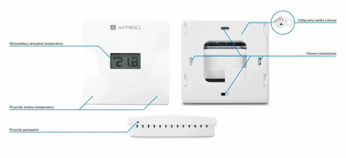 Termostat bezprzewodowy FloorControl RT01 F-BAT ( na baterie ) - AFRISO