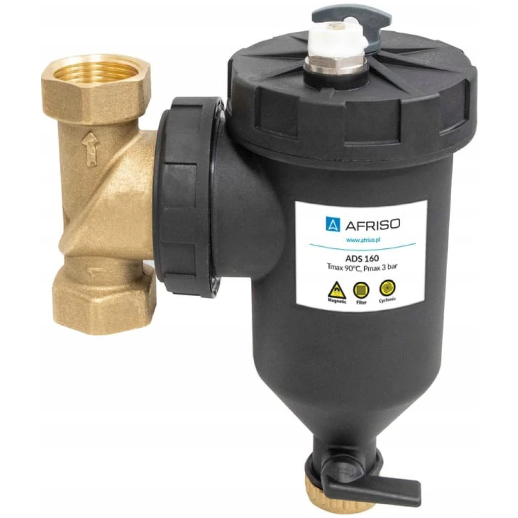 Magnetyczny separator zanieczyszczeń do pomp ciepła ADS 160, ruchome przyłącze GW G1" - AFRISO
