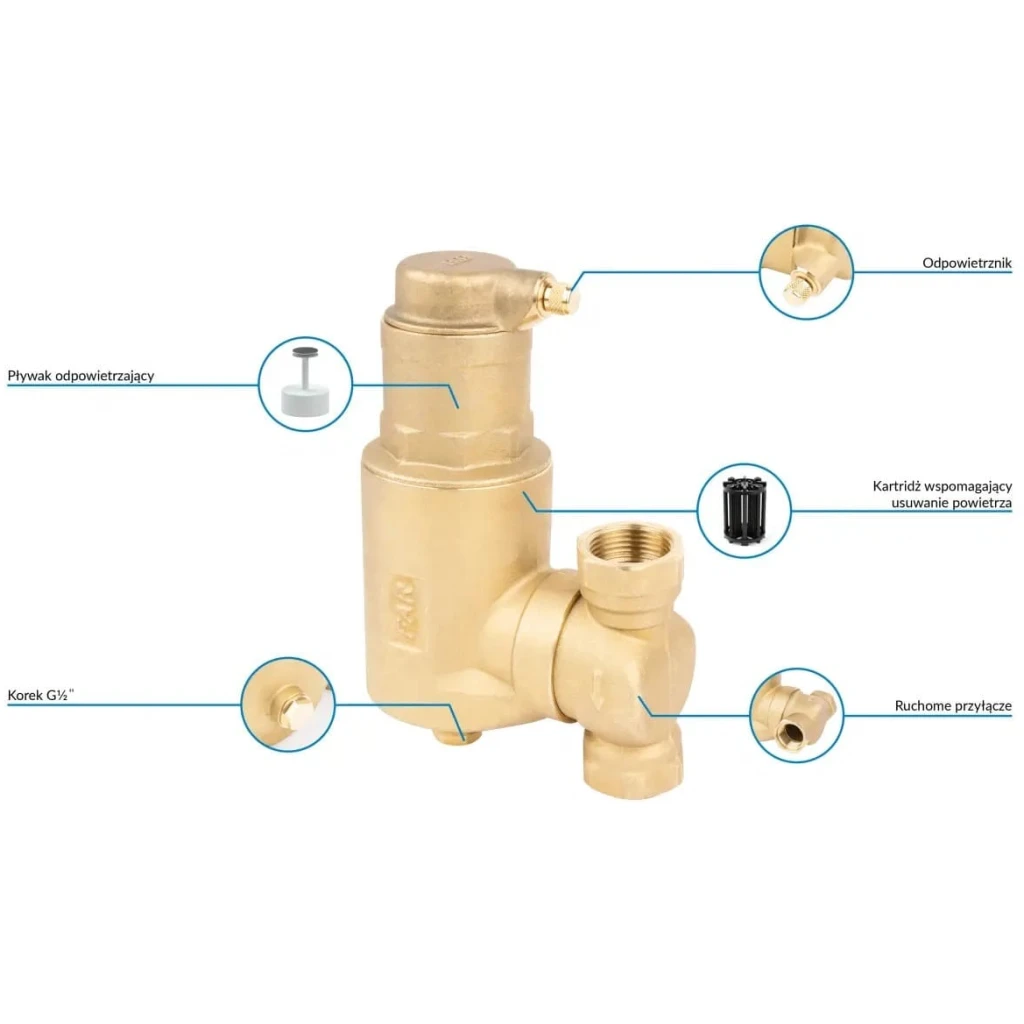 Separator powietrza FAR 302, ruchome przyłącza Rp1'' - AFRISO