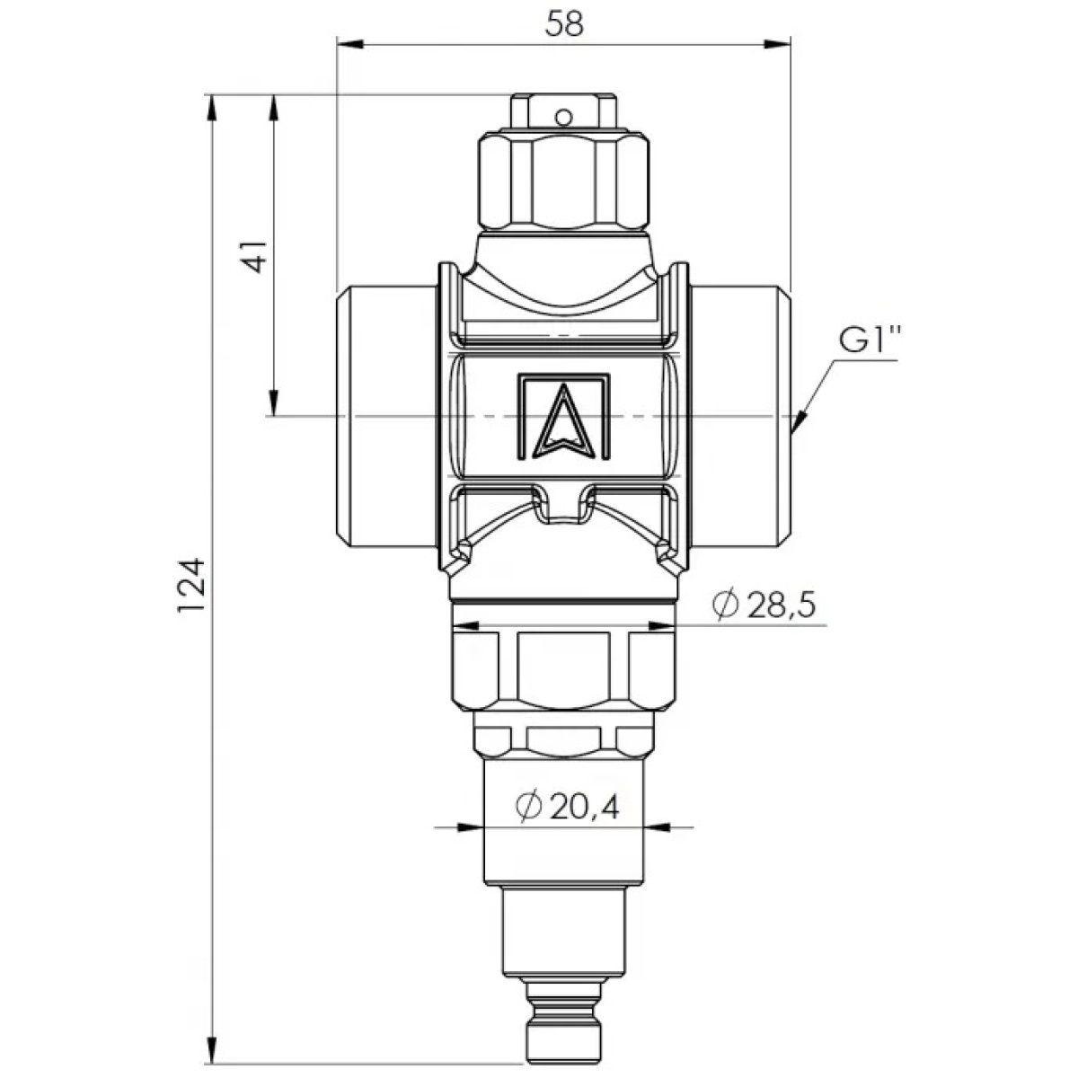 Zawór antyzamrożeniowy AAV 100, G1", PN10, Kvs 55 m3/h, temp. otwarcia 3°C - AFRISO