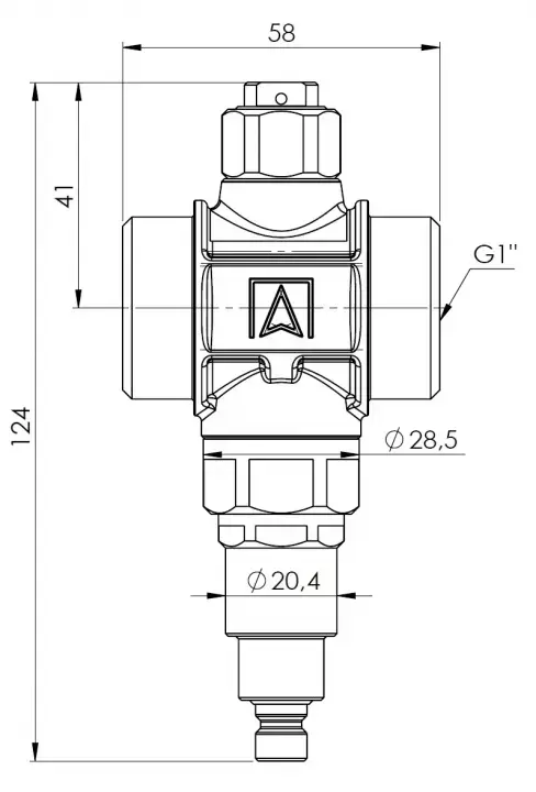 Zawór antyzamrożeniowy AAV 100, G1", PN10, Kvs 55 m3/h, temp. otwarcia 3°C - AFRISO