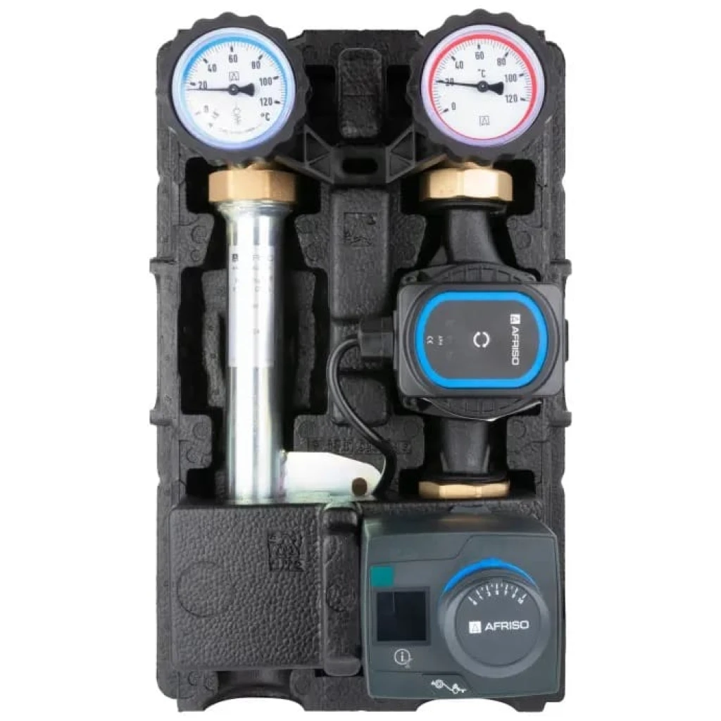 Grupa pompowa PrimoTherm K 180-2 DN25, pompa AFRISO APH, zawór mieszający ARV Kvs12, regulator ACT 343 ProClick - AFRISO