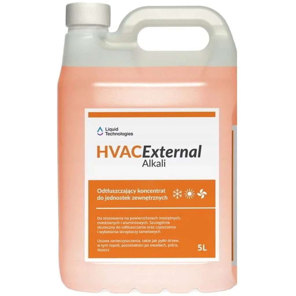 HVAC Externa Alkali środek do czyszczenia klimatyzatorów, jednostek zewnętrznych koncentrat 5 l - LIQUID TECHNOLOGIES