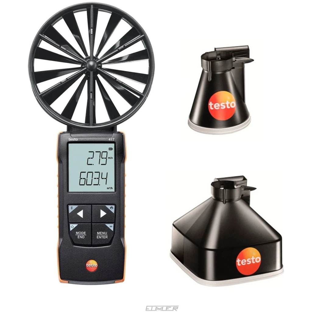 Anemometr wiatraczkowy Testo 417-1 wraz z rękawami pomiarowymi 563.1417 - TESTO