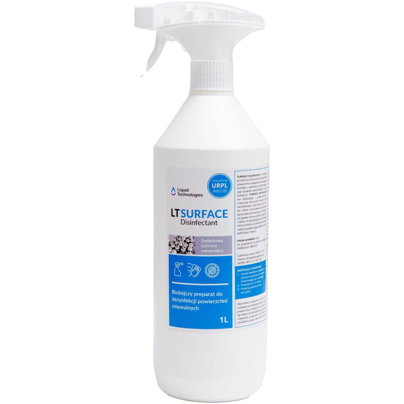 SURFACE Disinfectant 1 L płyn do dezynfekcji, środek biobójczy - LIQUID TECHNOLOGIES