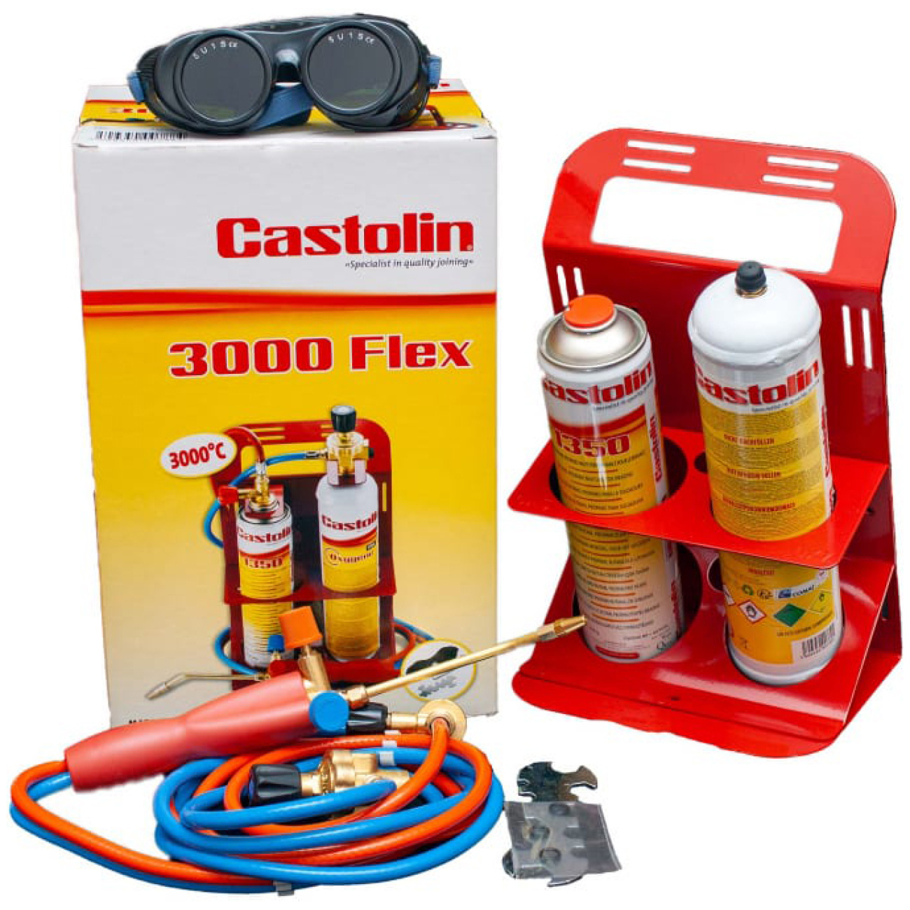 Zestaw do lutowania palnik z gazem i tlenem 3000 Flex - CASTOLIN 600825