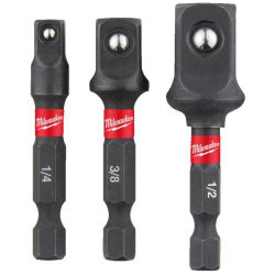 Adaptery do nasadek udarowych 3 szt. Shockwave - Milwaukee 4932479228