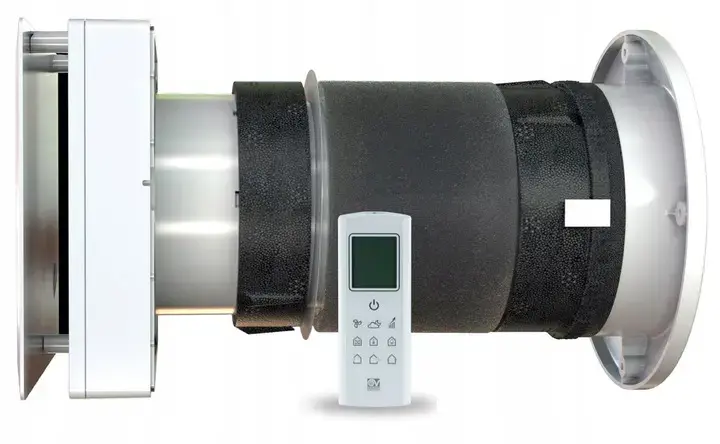 Rekuperator ścienny z czujnikiem wilgoci 160 mm 60 m3/h GWARANCJA 5 lat - VORICE VORT HRW 60 MONO EVO HCS