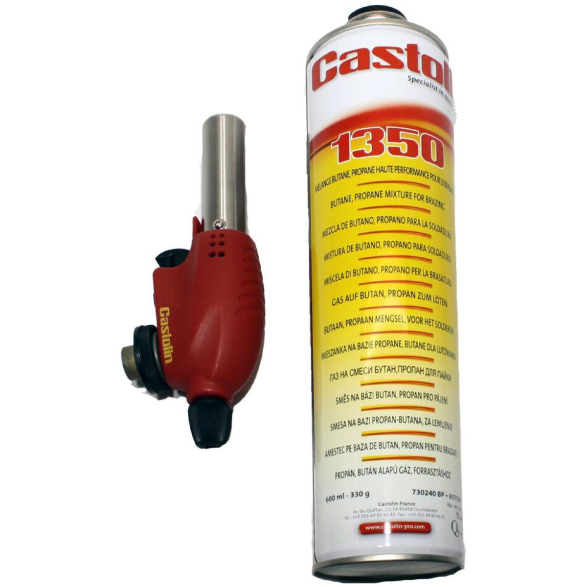 Zestaw palnik gazowy z butlą 1350 PIEZO - CASTOLIN 655647