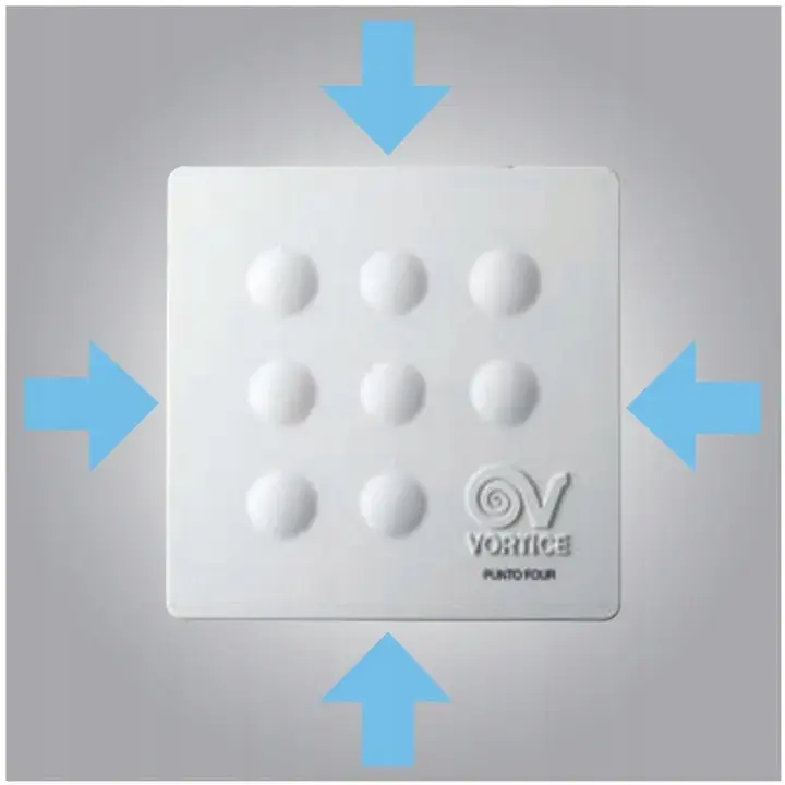 Wentylator łazienkowy ścienny sufitowy cichy i wydajny 100mm - Vortice Punto Four MFO 100/4"