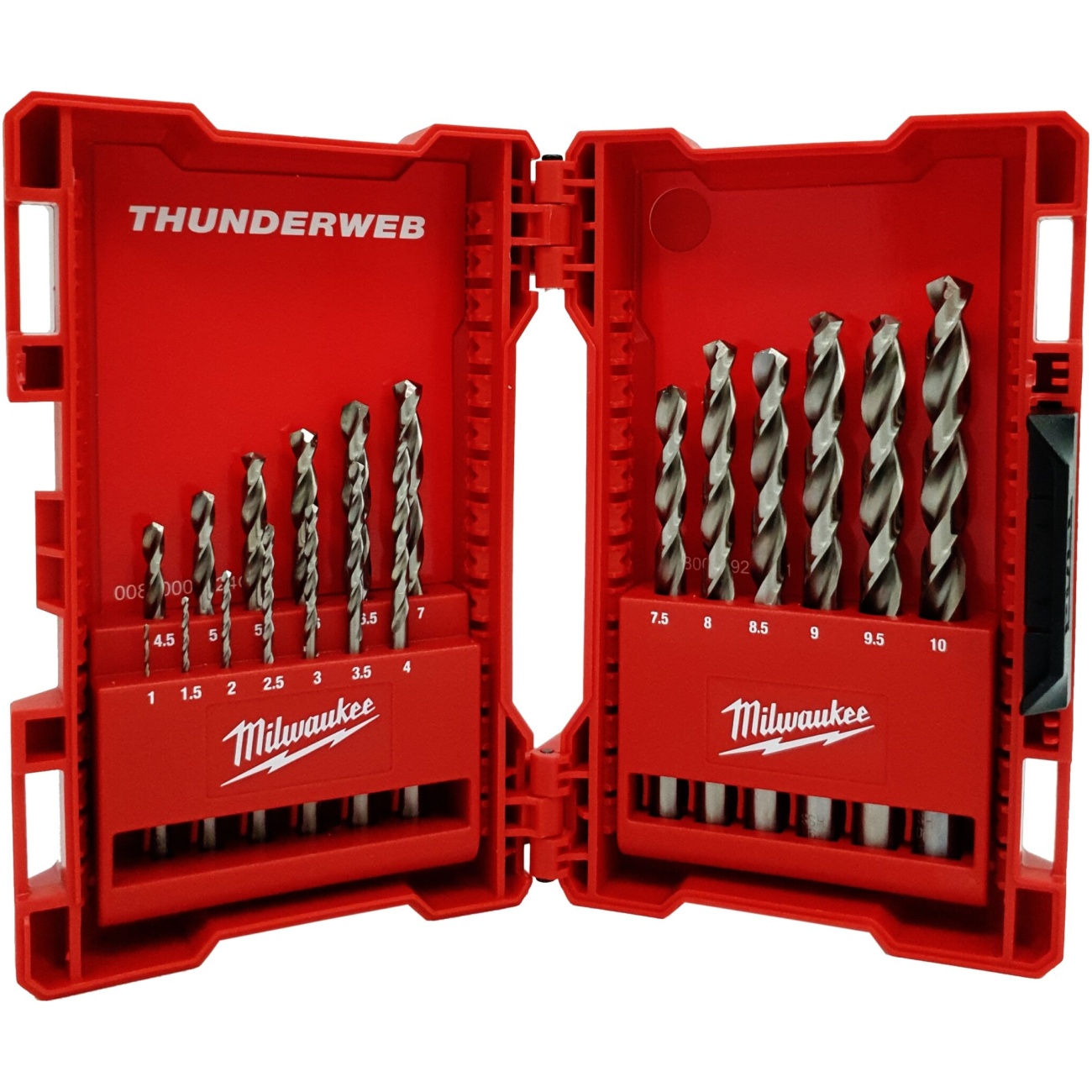 Wiertła do metalu 19 szt. 1-10 mm HSS-G Thunderweb - Milwaukee 4932352374