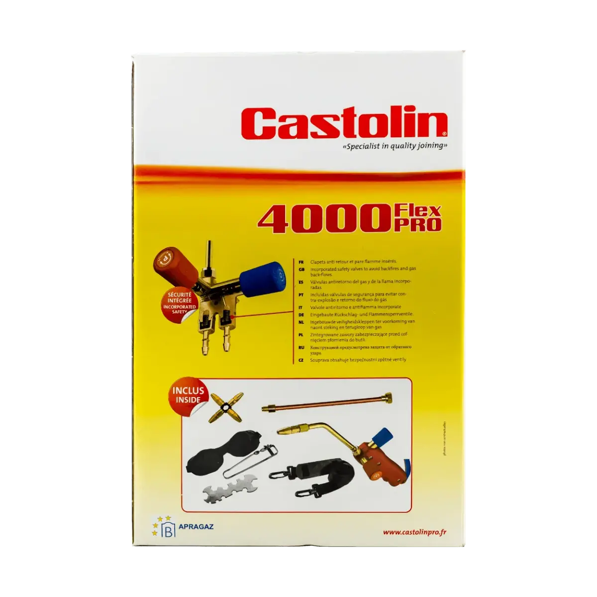 Zestaw do lutowania palnik z gazem i tlenem 4000 Flex Pro - CASTOLIN 663033