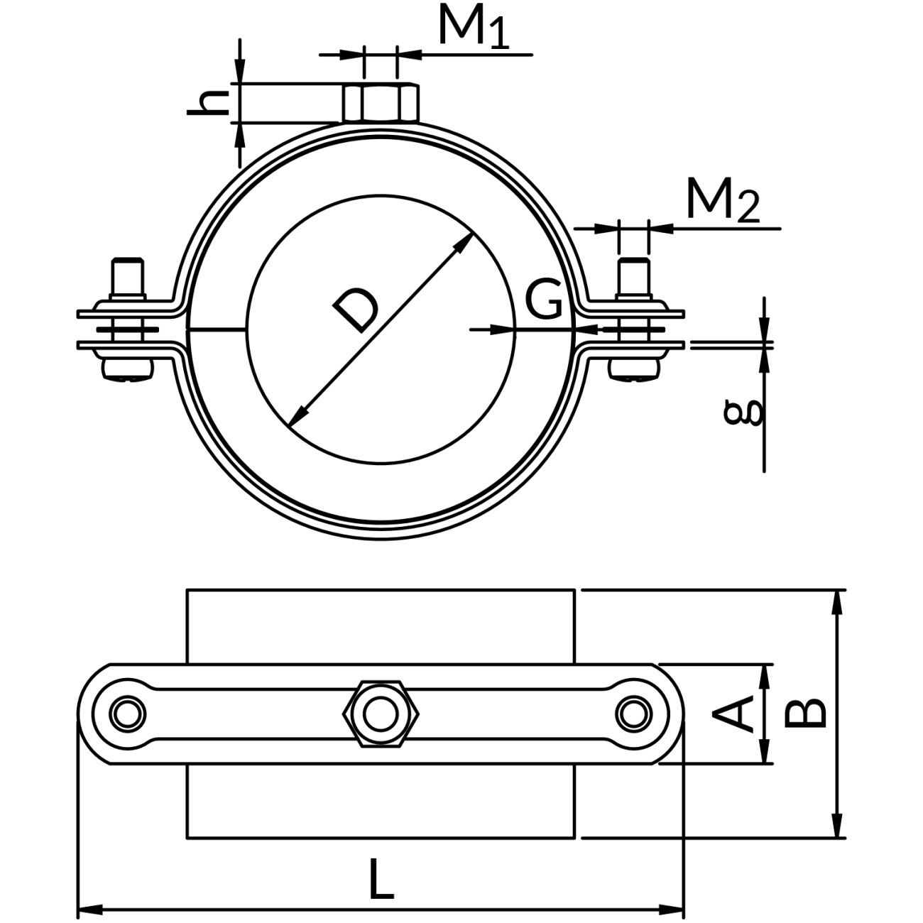 Obejma PX 20-042 do rur chłodniczych 42 mm z wkładką 20 mm  - NICZUK