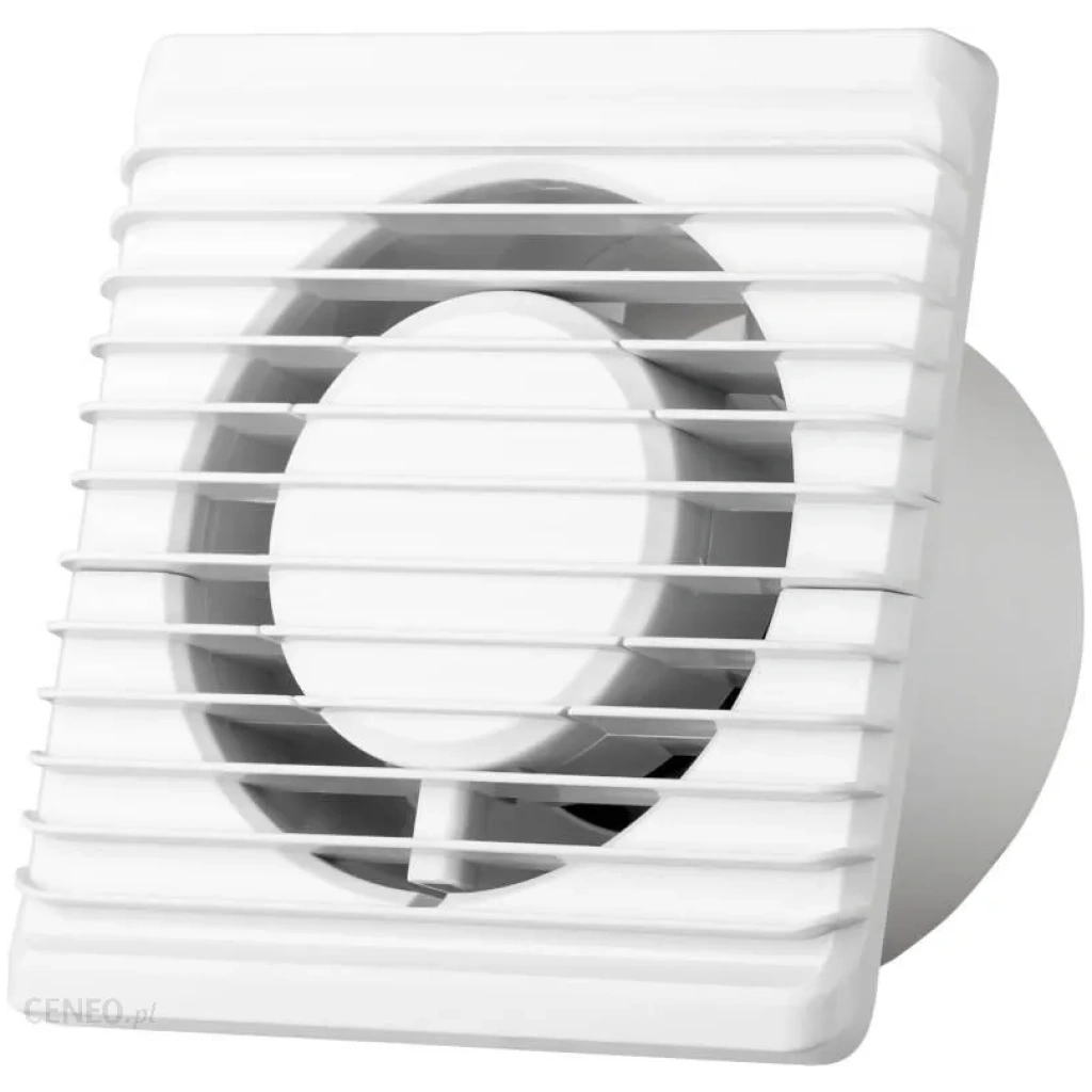 Wentylator ścienny 100 mm z czujnikiem wilgoci i wyłącznikiem czasowym Planet Energy 100 HS 8 W 93 m3/h  - AIRROXY 01-093