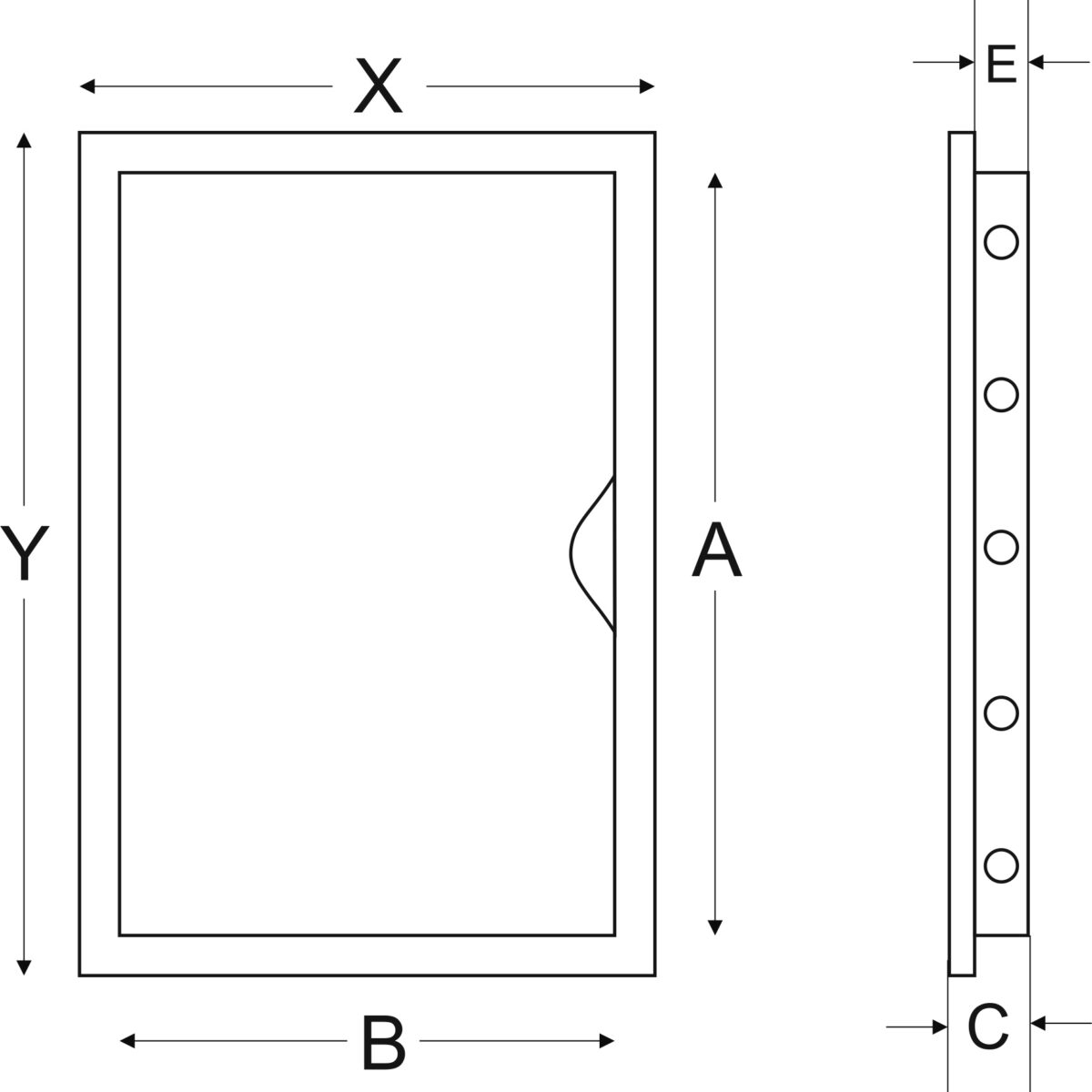 Drzwiczki rewizyjne 30x50 cm plastikowe białe - AIRROXY 02-812A