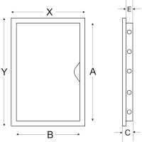 Drzwiczki rewizyjne 30x50 cm plastikowe białe - AIRROXY 02-812A