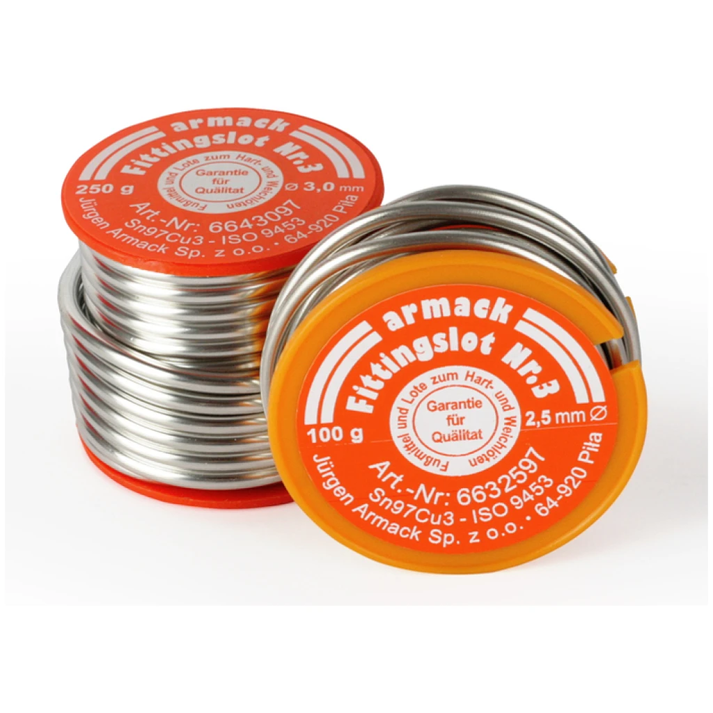 Lut miękki 2,5 mm cyna, Sn97Cu3, szpulka 100 g - ARMACK AMASAN 6632597