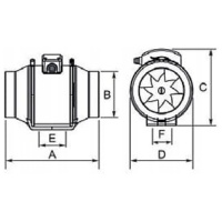 Wentylator kanałowy 100 mm 3-biegowy biały - AIRROXY 01-152