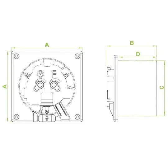 Wentylator łazienkowy 100 mm z wyłącznikiem czasowym - AIRROXY 01-062