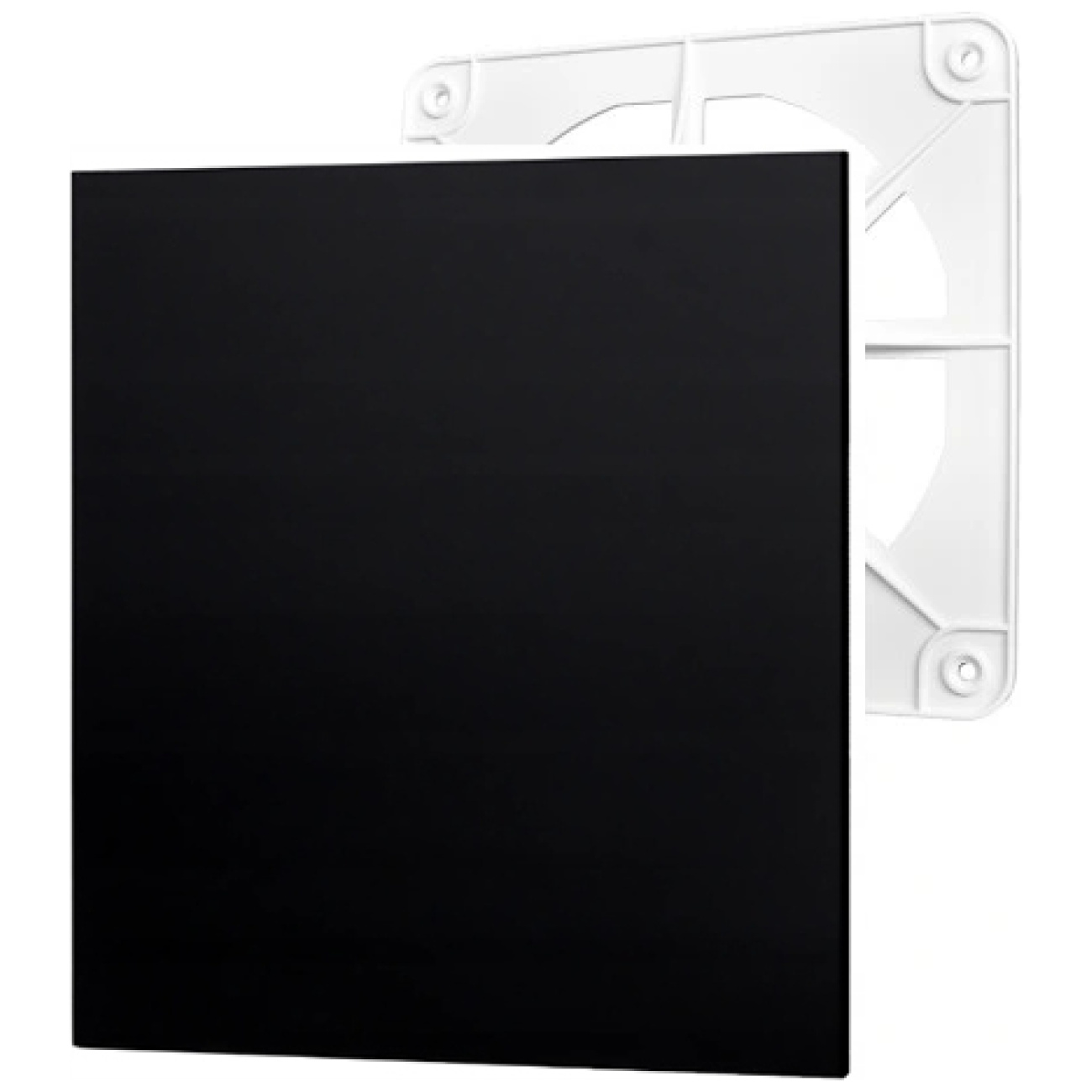 Zestaw: kratka wentylacyjna 150 mm + Panel czarny połysk szklany