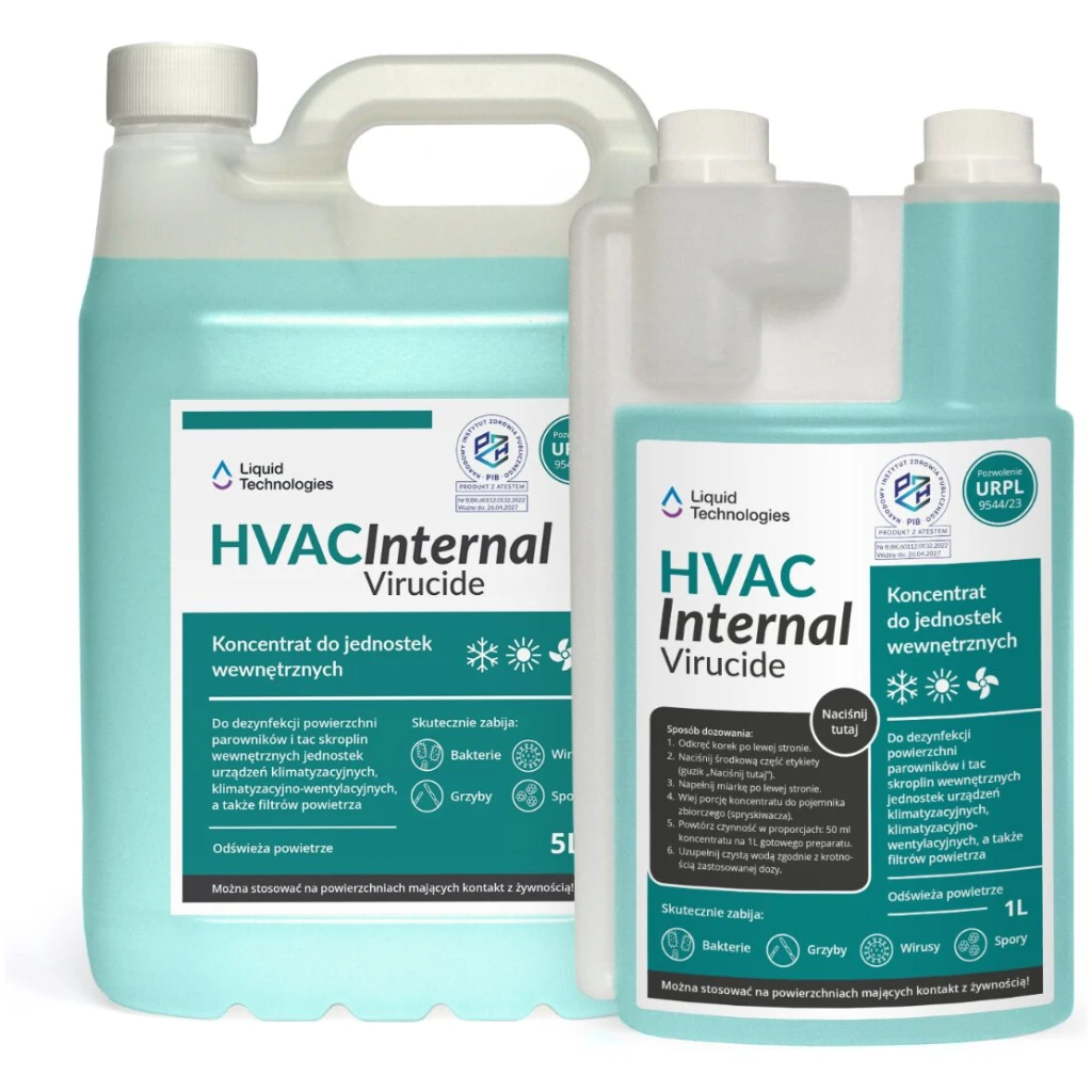 Środek do dezynfekcji klimatyzacji koncentrat 1 L - Liquid Technologies HVAC Internal Virucide